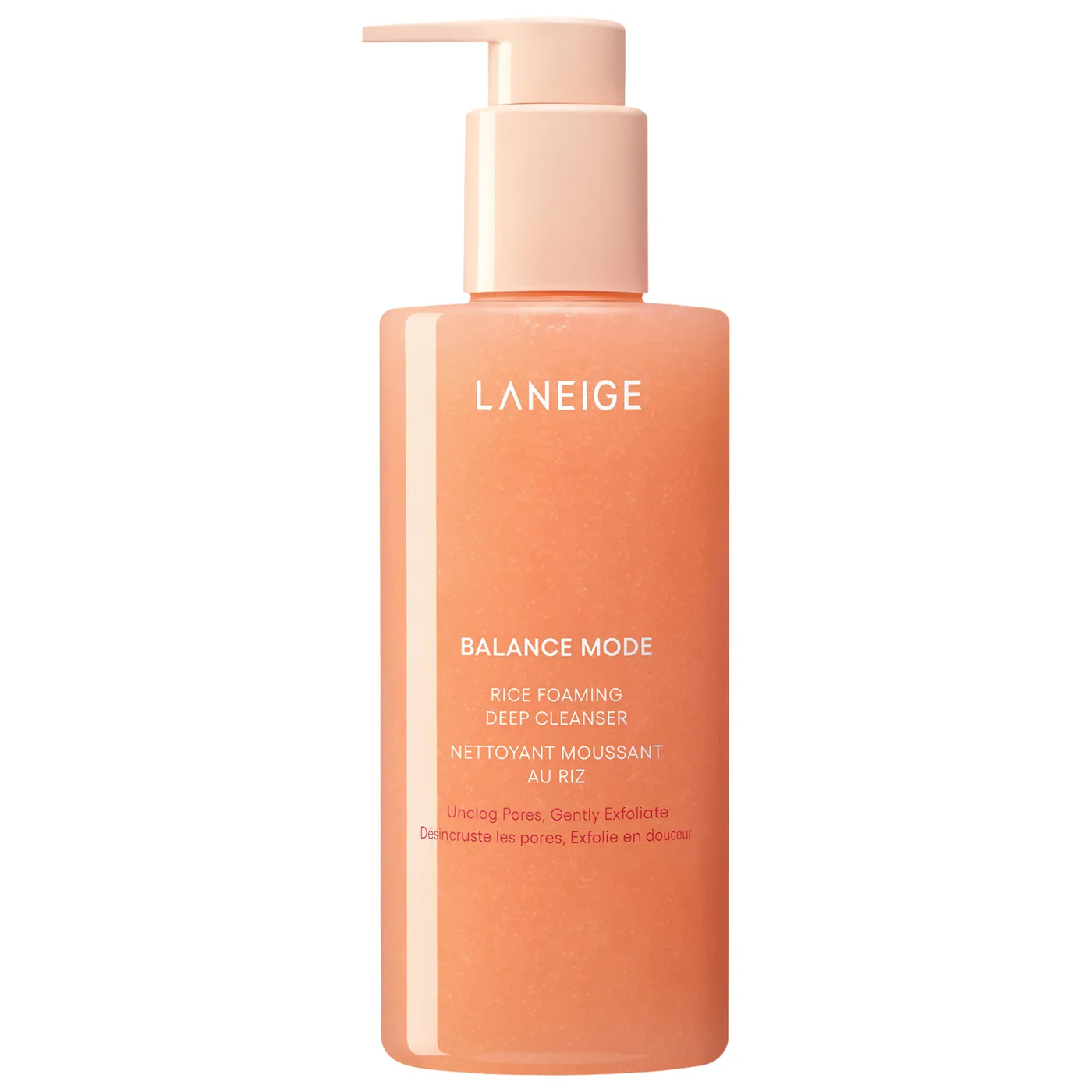 LANEIGE Balance Mode Rice Foaming Gel Cleanser with Glycolic Acid to Control Shine & Unclog Pores, 8.45 fl. oz.